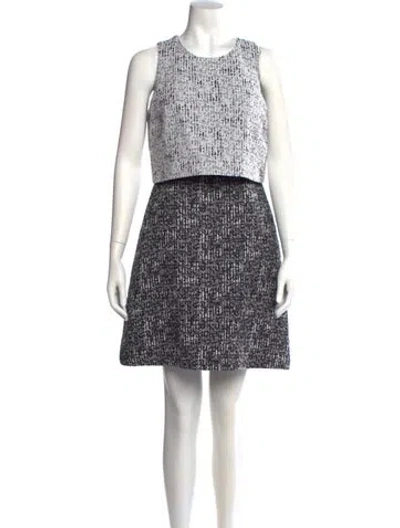 Pre-owned Carolina Herrera Printed Mini Dress In Multi