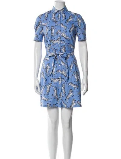 Pre-owned Carolina Herrera Printed Mini Dress In Multi