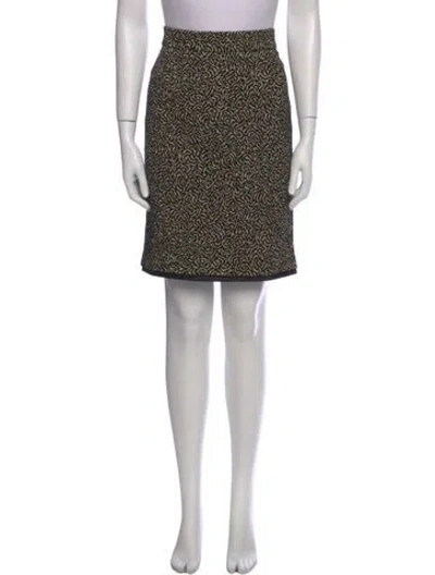 Pre-owned Carolina Herrera Printed Mini Skirt In Brown