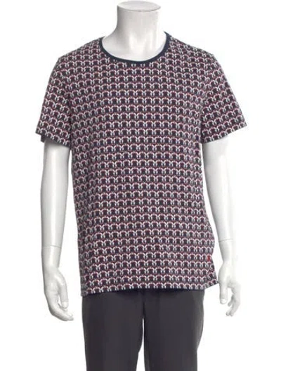 Pre-owned Carolina Herrera Printed Short Sleeve Shirt In Multi