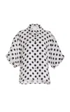 Carolina Herrera Printed Silk Shirt In Ivory/black
