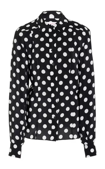 CAROLINA HERRERA PRINTED SILK SHIRT