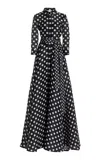 Carolina Herrera Polka Dot-pattern Maxi Dress In Black