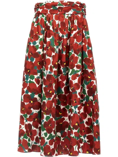 CAROLINA HERRERA PRINTED SKIRT