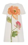 Carolina Herrera Printed Stretch-crepe Dress In Neutral