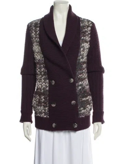 Pre-owned Carolina Herrera Printed Sweater In Purple