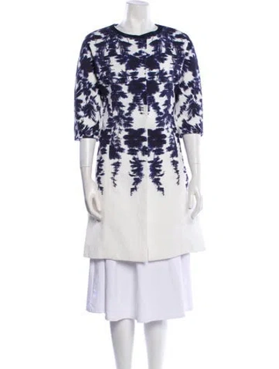 Pre-owned Carolina Herrera Printed Trench Coat W/ Tags In Multi