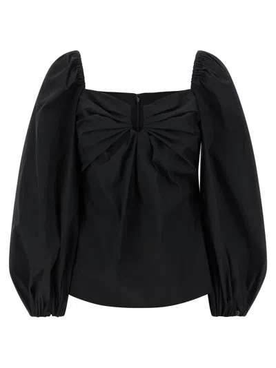 Carolina Herrera Puff Sleeve Blouse In Black