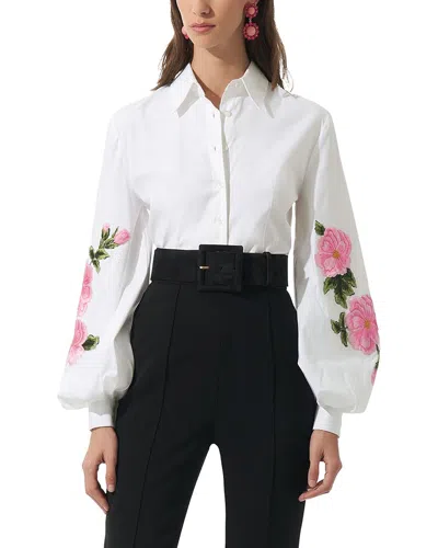 CAROLINA HERRERA PUFF SLEEVE BUTTON-DOWN SHIRT
