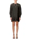 Carolina Herrera Floral-appliqué Long-sleeve Minidress