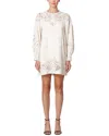 Carolina Herrera Floral-appliqué Long-sleeve Minidress