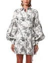 Carolina Herrera Puff-sleeve Belted Mini Shirtdress