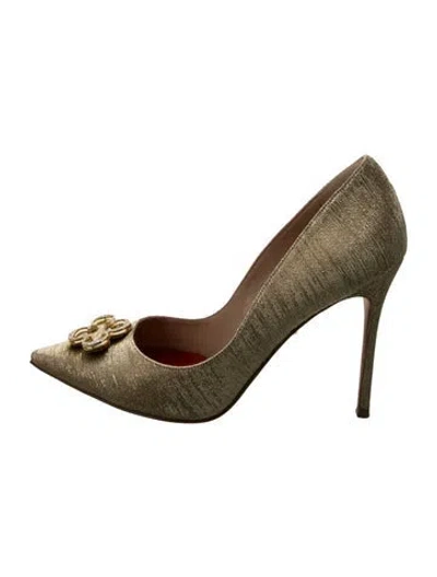 Pre-owned Carolina Herrera Pumps In Gold