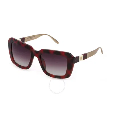 Carolina Herrera Purple Gradient Rectangular Ladies Sunglasses Shn619m 09at 53 In Brown