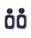 Carolina Herrera Raffia-wrapped Chain Earrings In Multi