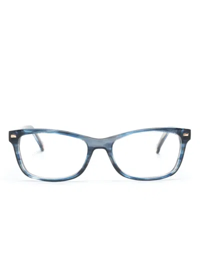 Carolina Herrera Rectangle-frame Clear-lenses Glasses In Blue