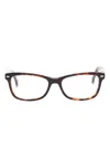 Carolina Herrera Rectangle-frame Glasses In Brown