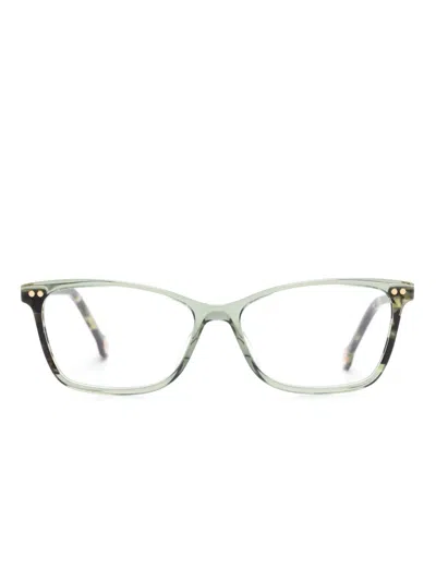 Carolina Herrera Rectangle-frame Glasses In Green