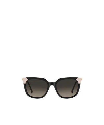 Carolina Herrera Square-frame Sunglasses In Black