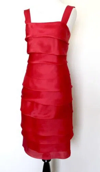 Pre-owned Carolina Herrera Red Silk Formal Dress. Retails $1000 Price $398 Size 2