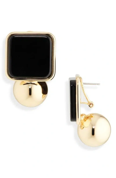Carolina Herrera Resin Arty Stud Earrings In Black