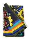 Carolina Herrera Rianna + Nina Printed Beaded-embellished Scarf In Black