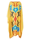Carolina Herrera Rianna + Nina Printed Caftan In Yellow