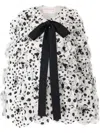 Carolina Herrera Rosette Polka-dot Cape In 白色
