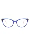 Carolina Herrera Round-frame Glasses In Blue