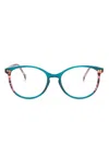 Carolina Herrera Round-frame Glasses In Blue