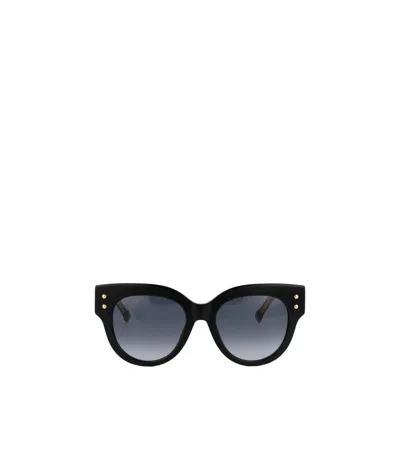 Carolina Herrera Round-frame Sunglasses In Black