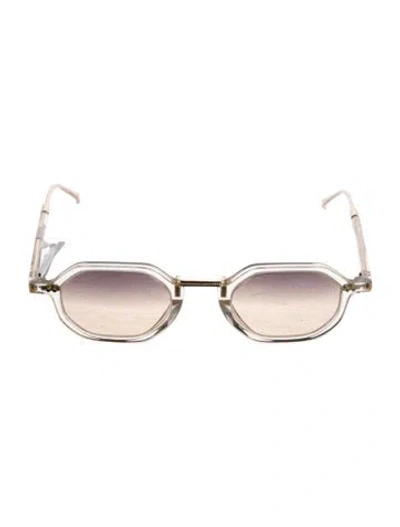 Pre-owned Carolina Herrera Round Gradient Sunglasses In Clear/neutrals
