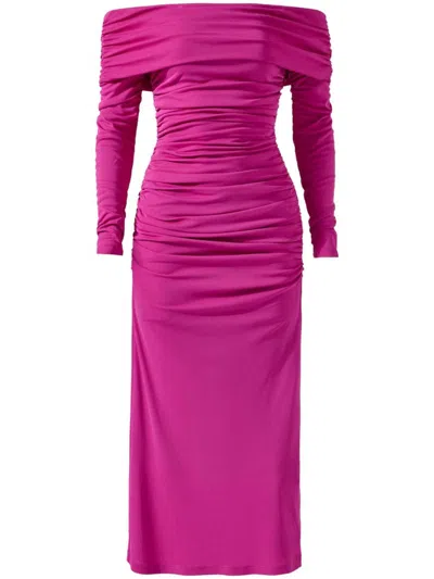 CAROLINA HERRERA RUCHED-DETAILING MIDI DRESS