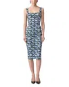 Carolina Herrera Ruched Dress In Blue