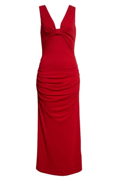 Carolina Herrera Ruched Stretch-jersey Maxi Dress