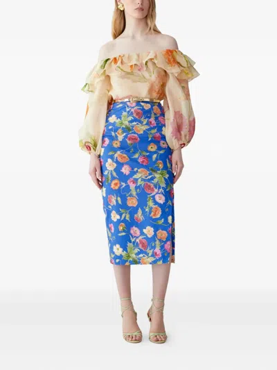 Carolina Herrera Ruched Midi Skirt