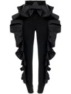 CAROLINA HERRERA RUFFLE-EMBELLISHED SKINNY TROUSERS