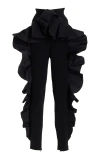 Carolina Herrera Ruffled Skinny Pants In Black