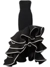 Carolina Herrera Ruffled Strapless Gown In Black