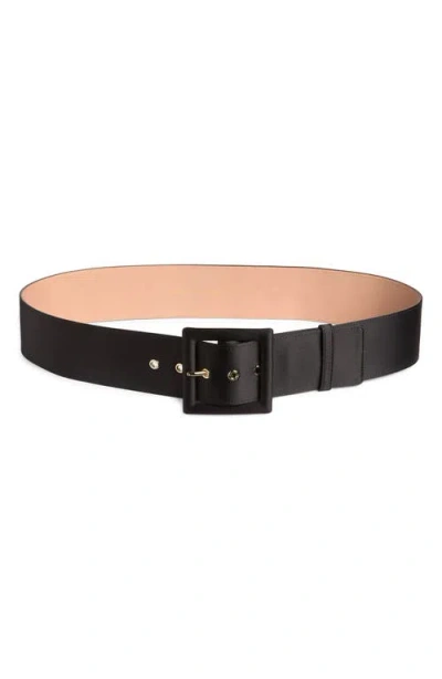 Carolina Herrera Satin Icon Belt In Black