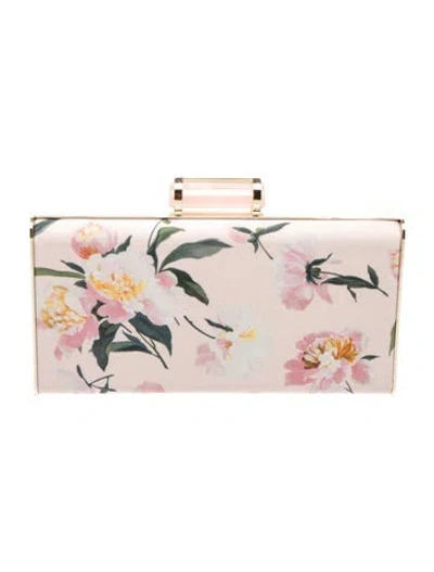 Pre-owned Carolina Herrera Satin Minaudière W/ Tags In Pink