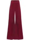 Carolina Herrera Satin Palazzo Trousers In Red