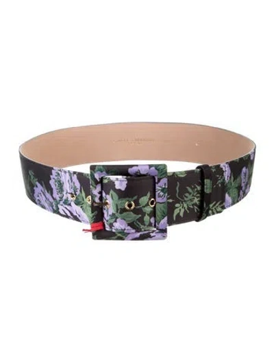 Pre-owned Carolina Herrera Satin Waist Belt W/ Tags In Black