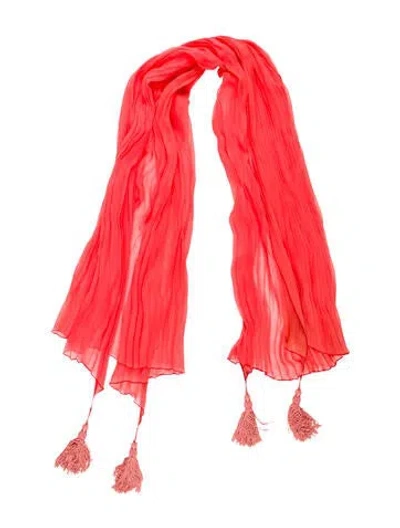 Pre-owned Carolina Herrera Scarf In Orange