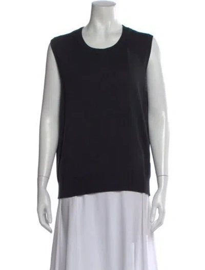 Pre-owned Carolina Herrera Scoop Neck Sweater In Black