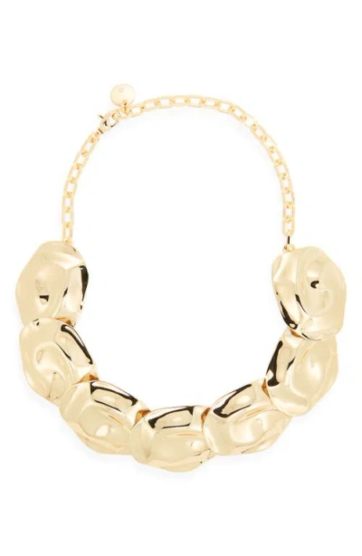 Carolina Herrera Sculptural Statement Necklace In Gold
