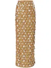 Carolina Herrera Sequin-embellished Midi Skirt In Gold
