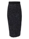Carolina Herrera Sequin-embellished Pencil Skirt In Black