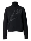 Carolina Herrera Sequin-embellished Turtleneck Sweater In Black