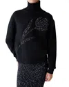 Carolina Herrera Sequin-embellished Turtleneck Sweater In Black